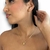 Conjunto colar + brinco folheado a ouro - Mini curved - comprar online