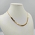 Colar choker escama de peixe folheado - Dourado