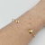 Bracelete fino - 2 Corações pequeno côncavo folheado - comprar online