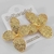Brinco flor 4 pétalas com textura (Dourado) - comprar online