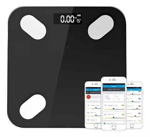 Balanza Corporal Digital De Vidrio Templado Bluetooth 180 kg