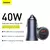 Cargador Auto Baseus 40W USB-C y USB Carga Rápida Dual - Teknic