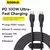 Imagen de Baseus Cable Tipo C a C 100W 1.2m Carga Rápida Pudding Negro
