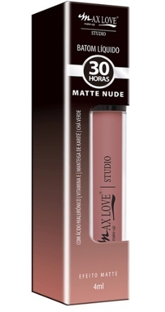 Batom líquido matte 30h nude - MAX LOVE