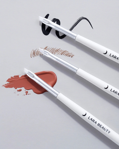 Combo 3 pincéis chanfrado - Lara Beauty - Store Samara Lima Make Up