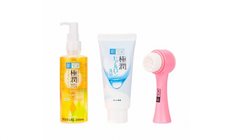 Kit dupla limpeza com massageador facial - Hada Labo Gokujyun - comprar online