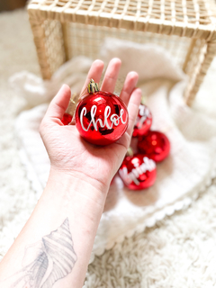 Bola de natal 6 cm vermelha - comprar online