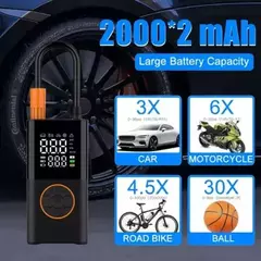 Inflador Compresor Electrico Portatil Recargable Auto Moto Bici - Tienda Nexus