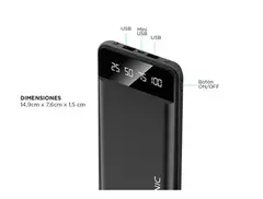Imagen de Power Bank 10.000 mAh Gadnic con Linterna