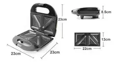 Sandwichera Electrica Antiadherente 4 Porciones 750W Om - Tienda Nexus