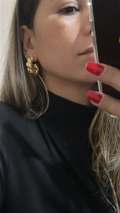 Argola trançada bold