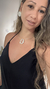 Choker aro pingente oval vazado dourado - comprar online