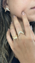 Anel V cravejado com zircônia banho de ouro18k - Semijoias que transmitem elegância e personalidade | D'lu semijoias e acessórios 