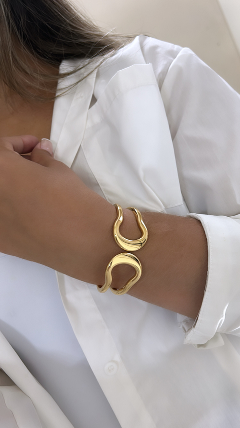 Bracelete Eva banho de ouro