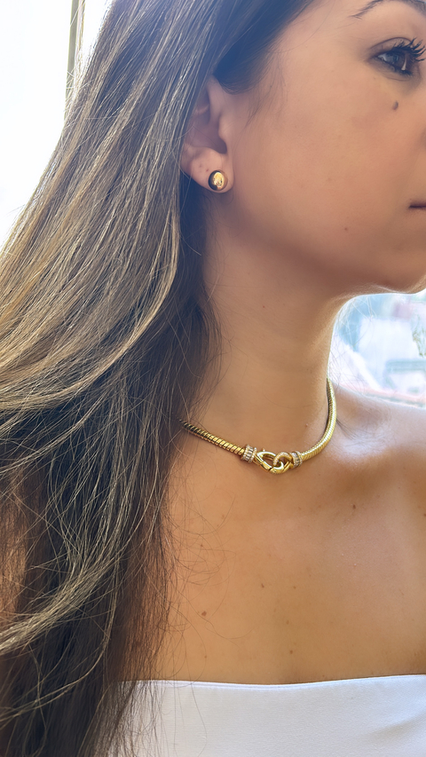 Colar choker Helena rabo de rato 15mm