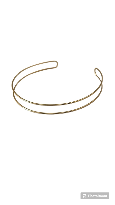 Choker aro fio duplo (escolha o banho)