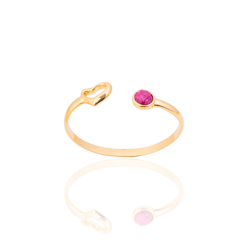 Bracelete Cuore - Feldspato Pink