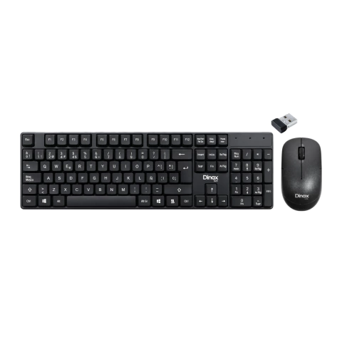 Kit De Teclado Y Mouse Inalámbrico Dinax Dx-2btcomb Negro