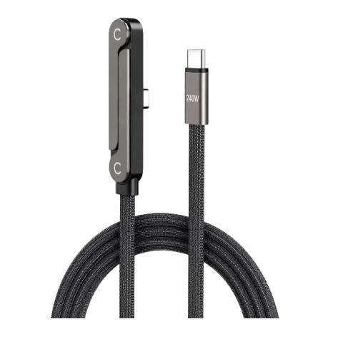 Cable Tipo C Carga Rápida 240w 1,5m Soporte Plegable Mallado