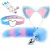 KIT PLUG P RABO DE RAPOSA AZUL COM ROSA