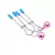 KIT PLUG P RABO DE RAPOSA AZUL COM ROSA na internet