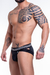 CUECA SUNGA GREGA EM SUPLEX ELASTICO ESTAMPADO PRETO COM ELASTICO DUPLO SD CLOTHING