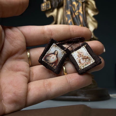 Escapulário P 2x2,5cm - Modelo 4