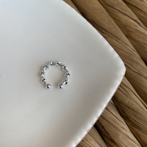 Piercing fake torcido prata