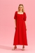 Vestido midi Mari vermelho