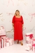 Vestido midi Mari vermelho na internet