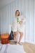 Shorts Rosalie listrado bege