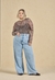 Calça jeans wide leg Dulce na internet