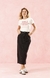 Saia jeans midi Samantha preto