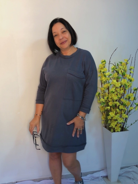 Vestido Moletinho c/ Bolso