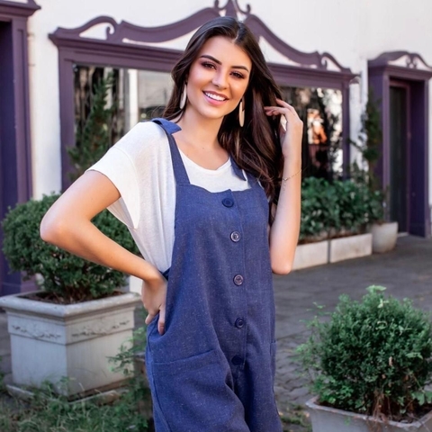 Jardineira Linho Verde