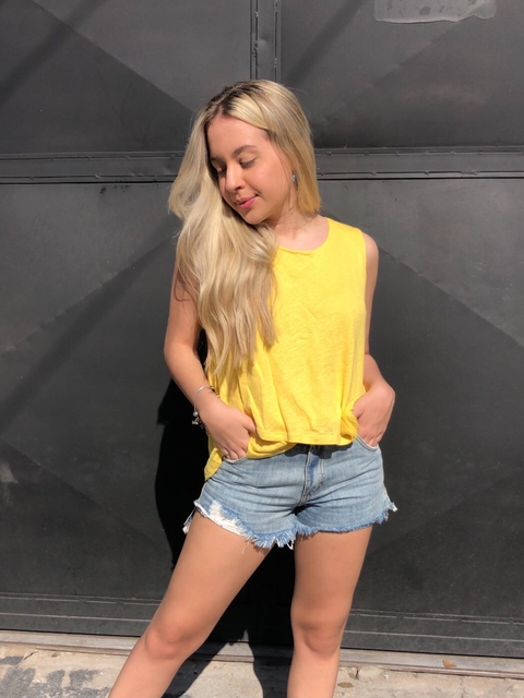 Regata Camada Dupla Amarela