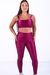 Conjunto Fitness Top Básico e Calça Básica Zig zag Uva