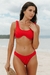 Bazar - Tanga Lateral Larga Vermelho Texturizado (Top não incluso)