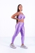 Conjunto Fitness Top Básico e Calça Básica Lilás Canelado - loja online