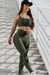 Imagen de Conjunto Fitness de Compressão Top Básico e Calça Básica Verde Militar