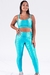 Conjunto Fitness Top Básico e Calça Básica Zig Zag Azul Céu