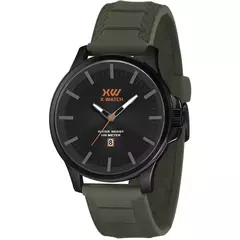 RELOGIO MASCULINO BORRACHA PRETO PUL CINZA XMNP1013