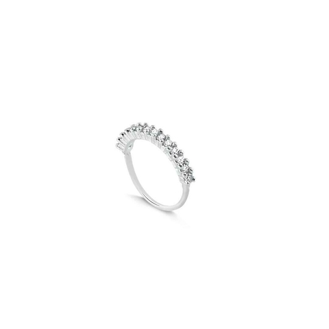PIERCING ARGOLA CRAVEJADA DE ZIRCONIAS 8MM PRATA - comprar online