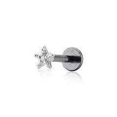 PIERCING ESTRELA CRAVEJADA DE ZIRCONIAS DE PRATA - comprar online