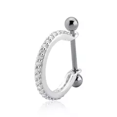 PIERCING CONCH CRAVEJADO 11MM DE PRATA - comprar online