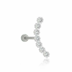 PIERCING COM SETE ZIRCONIAS DE PRATA - comprar online