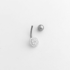 PIERCING UMBIGO CRAVEJADO DE ZIRCONIA AÇO CIRURGICO COM PRATA na internet