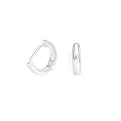 Brinco argola click M de prata