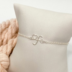 Pulseira elo português com pingente fé de prata - comprar online