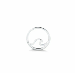 Piercing argola lisa com onda de PRATA